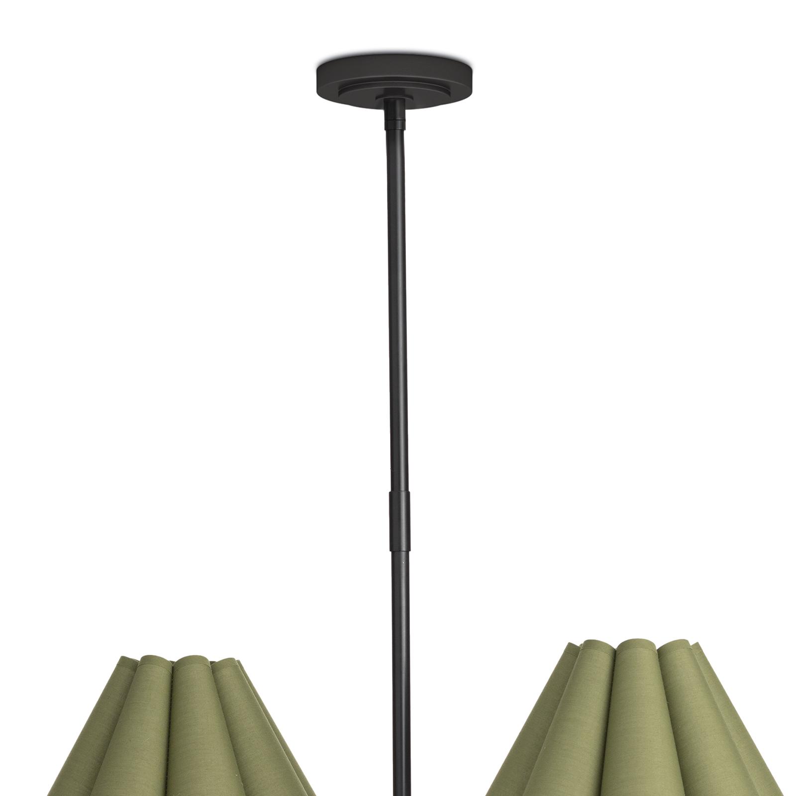 Polly Black Metal Chandelier with Green Shade | Regina Andrew Detroit